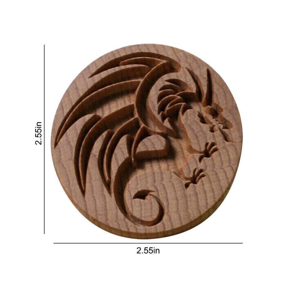 Erstellen Sie lustige und einzigartige Kekse mit unseren Ausstechformen! 2 Stück Holzformen für Backen Prägen und Stempeln - 3D-Drachen & Katzenklaue - DIY-Backwerkzeuge für Zuhause