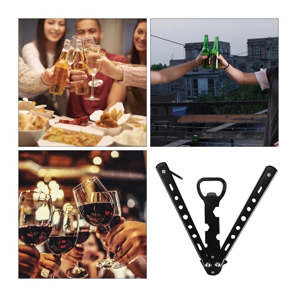 Entfalte den Spaß 2er Set Edelstahl Schmetterling Flaschenöffner - Multifunktionaler Hingucker für Bier und Soda - Perfekt für Bars und Partys
