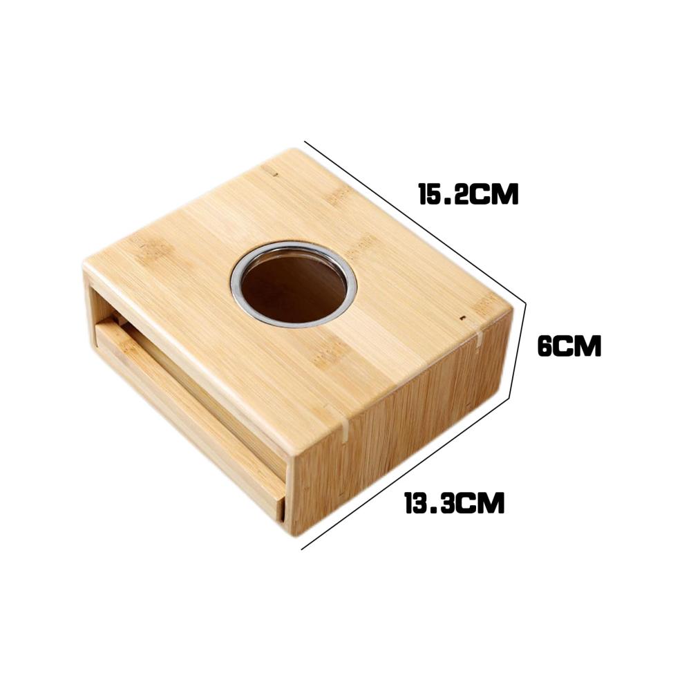 Stövchen Japanisches Bambus Tee Set mit Glas Teekanne Kerzenheizung & Isolierbasis | Haushalts-Kaffee- & Teezubehör für warmen Genuss
