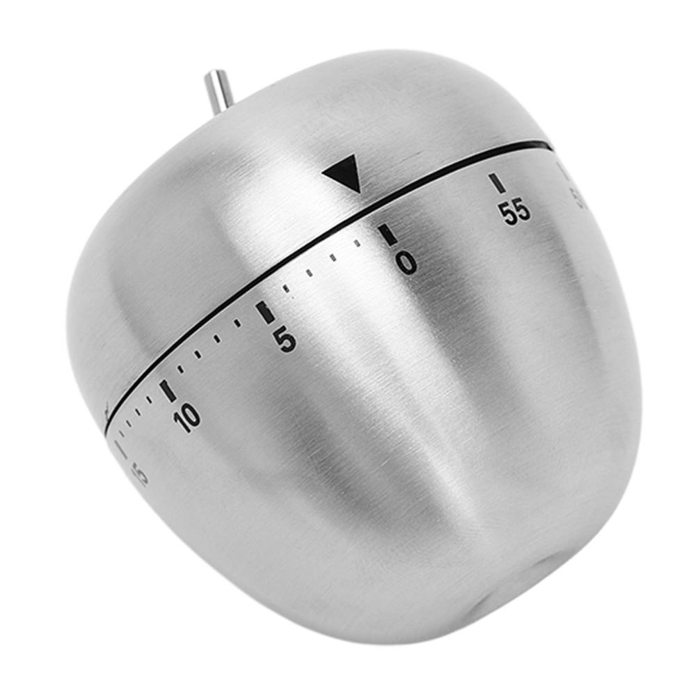 Bringen Sie mit unserem Küchentimer in Apfelform mehr Spaß in Ihre Küche! Aufziehbarer 60-Minuten-Timer aus Edelstahl und Metall mit lautem Alarm. Perfekter manueller Countdown fürs Kochen und Lernen