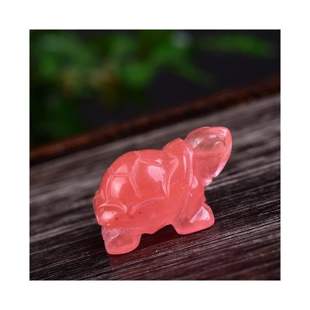 Exquisite Handarbeit Zimmerbrunnenzubehör - Kleine Schildkröten aus natürlichem Kristall für Gesundheit und Dekoration - Handgeschnitzte und polierte Kunstwerke für Ihr Zuhause - Perfektes Souvenir und Sammlerstück von QINTINYIN