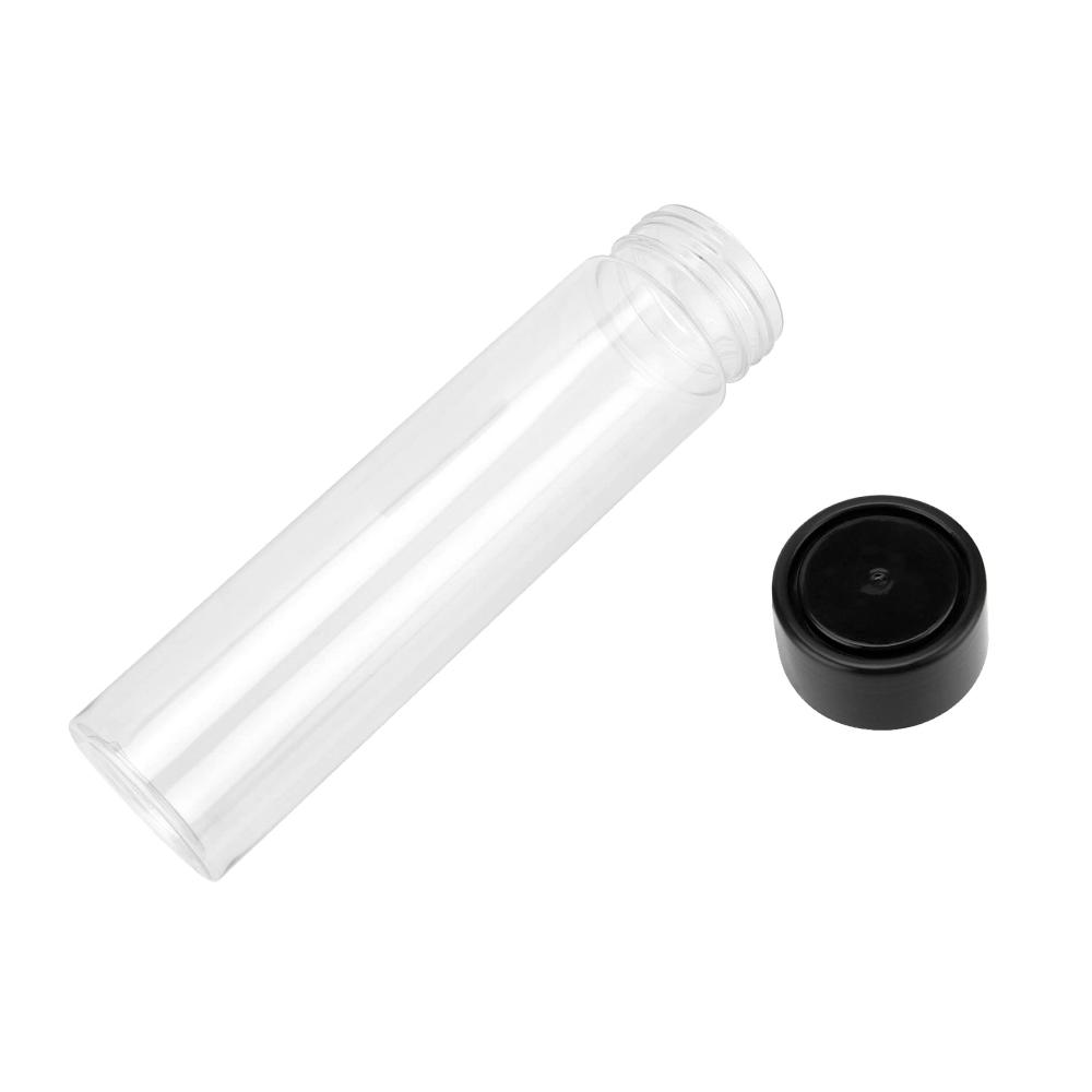 20 Stück Einmachgläser 350 ml mit schwarzen Deckeln - Transparente PET-Smoothie-Trinkflaschen für frische Getränke und Saft - Wiederverwendbare Behälter für hausgemachte Kö