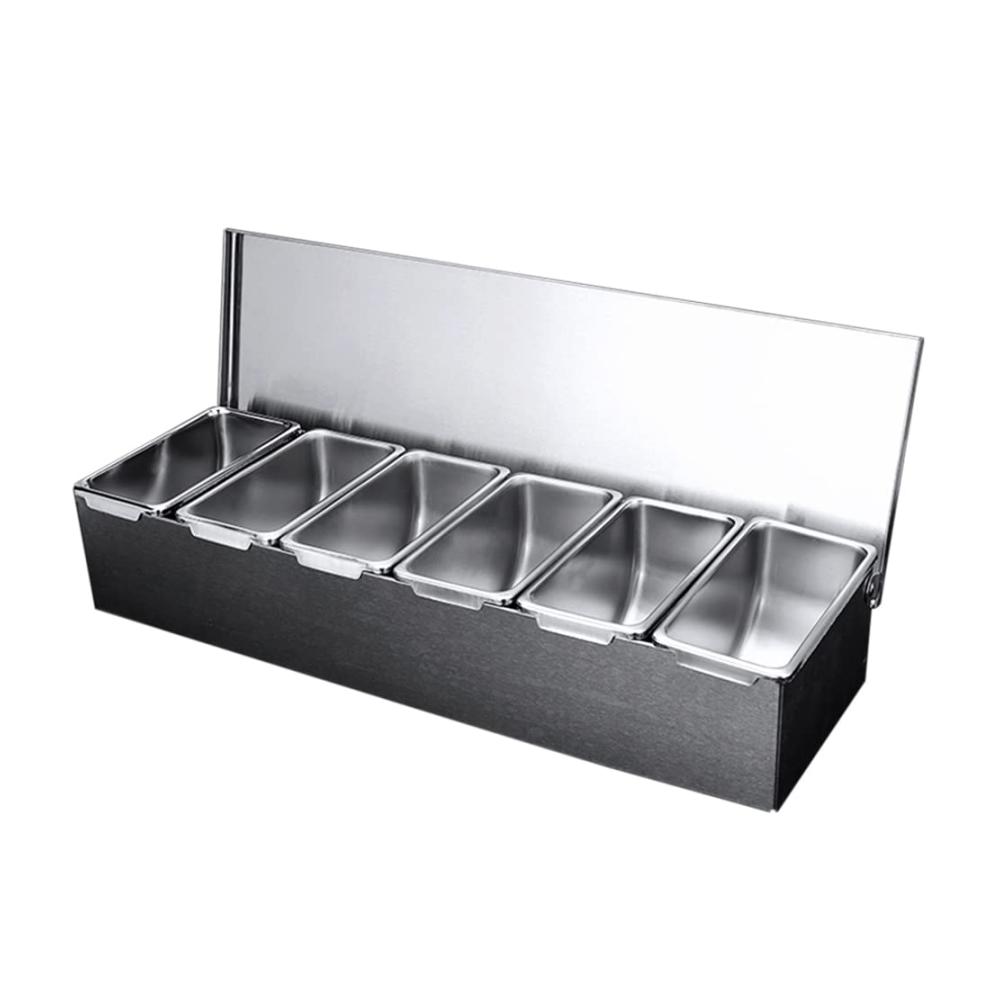Entdecken Sie die Eleganz in Ihrer Küche! Edelstahl Gewürzgläser-Set mit 6 separaten Innenrosten für perfekte Organisation. Abnehmbar praktisch und stilvoll - Ihr Must-Have für eine ordentliche und stilvolle Küche. Ideal für Gewürze Kräuter und mehr