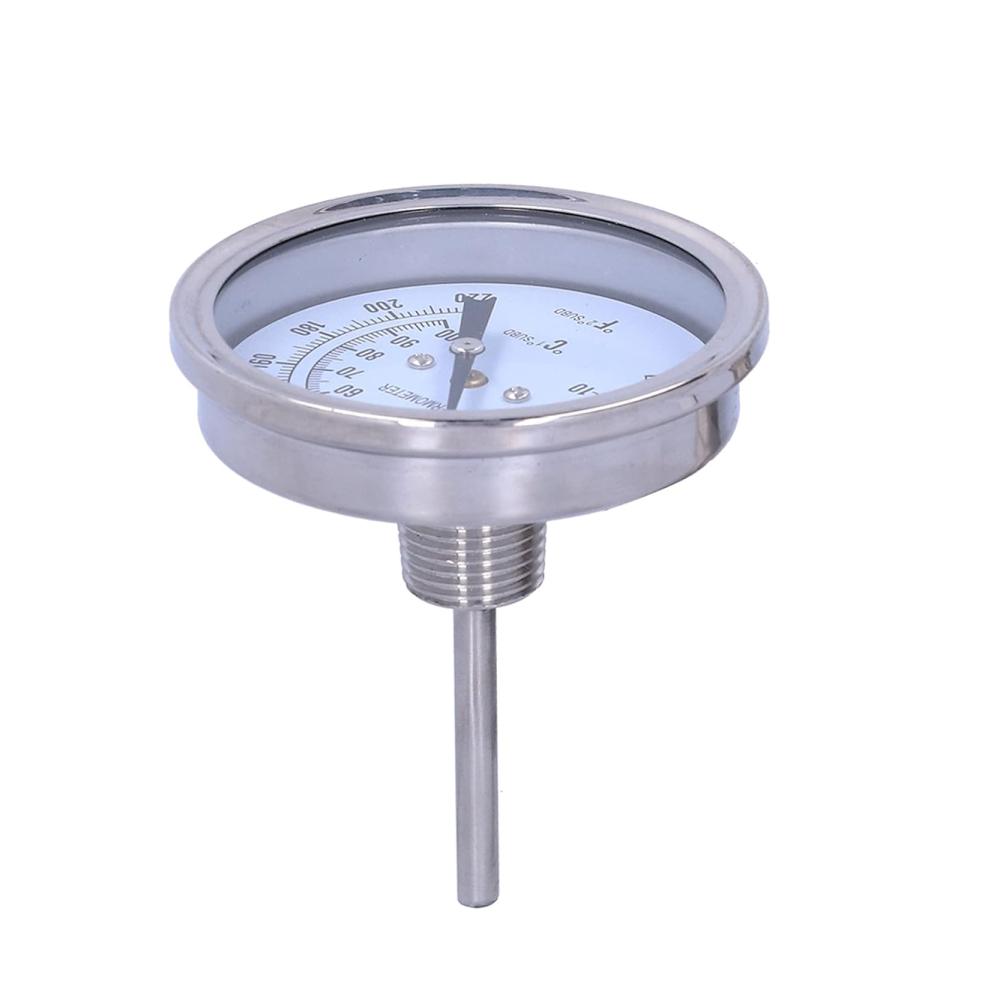 Präzises Edelstahl-Zifferblatt Thermometer - Doppelmaßstab für Brews - Tragbares Temperaturmessgerät-Set für zu Hause - Ideal für Brauen und Kochen