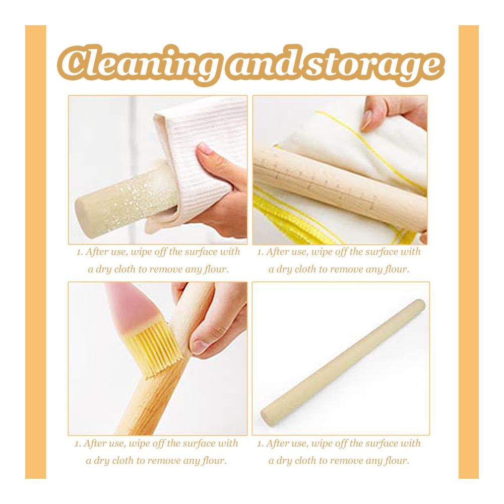 Teigroller Set 3 hochwertige Nudelhölzer aus Buchenholz – Massivholz Teigroller mit Scale Design für perfekte Pasta Fondant Gebäck Kekse Pizza. Ideales Zubehör für müheloses Teigausrollen. (30cm 25cm 16cm