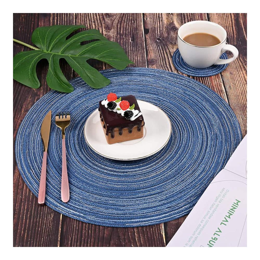 Entdecken Sie die Schönheit von 6PCS Rutschfesten Platzsets - Hitzebeständig und Waschbar | Perfekt für Ihren Esstisch | Attraktive Geflochtene Designs | Hochwertige Tischsets Set
