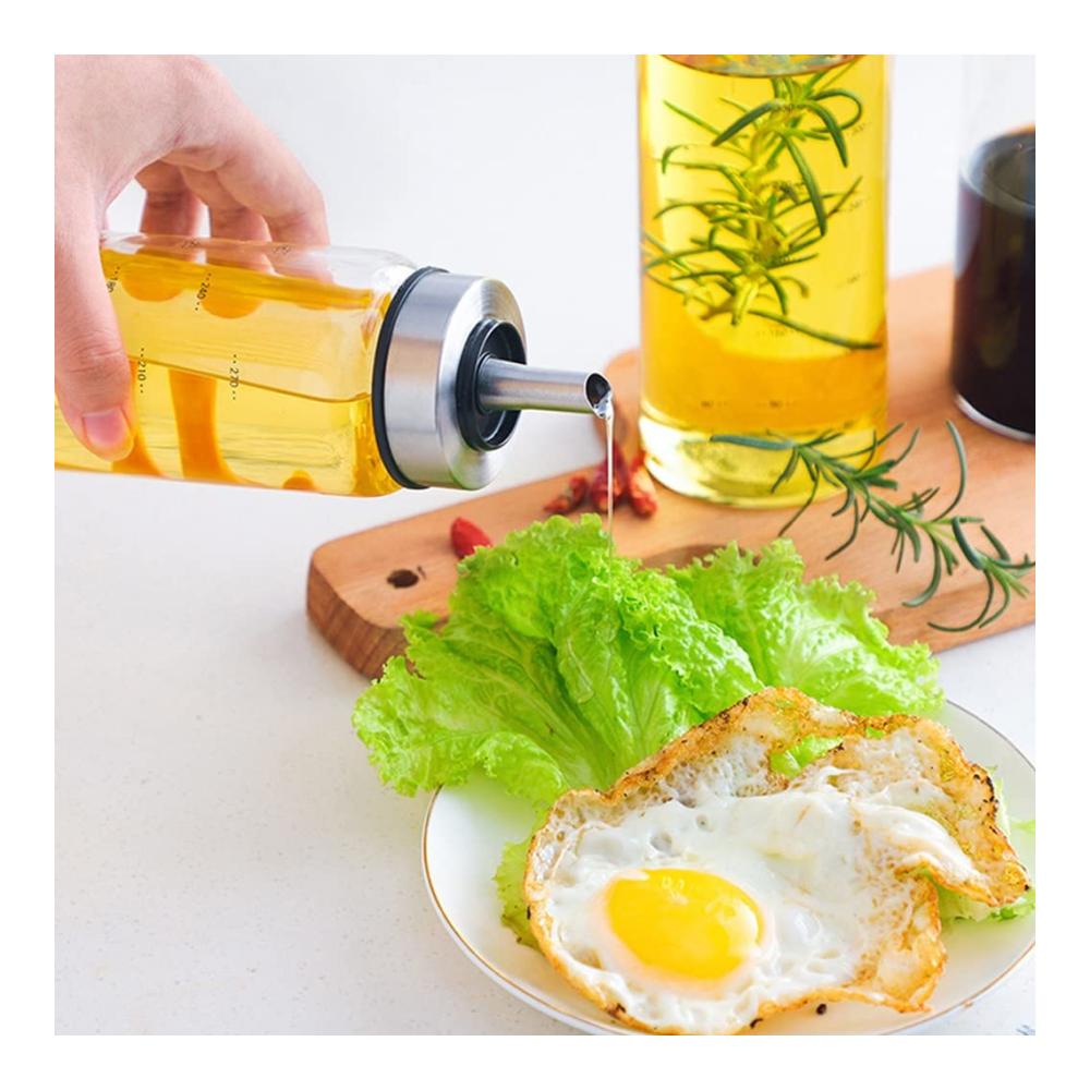 Premium Glasflasche 300ml für Öl & Gewürze | Auslaufsicherer Ölspender & Sprüher | Hochwertiges Borosilikatglas | Unverzichtbar für die Küche | Leicht zu reinigen & befüllen