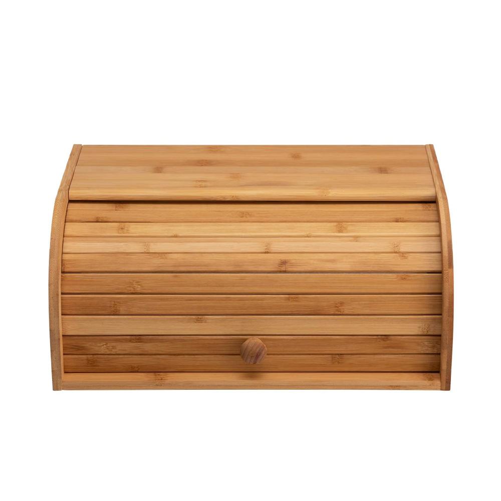 Hübscher Brotkasten aus Natürlichem Bambus - Großer Brotkorb mit Roll-Deckel | Brotkästen für Küche | Eco Bread Box zum Frischhalten von B