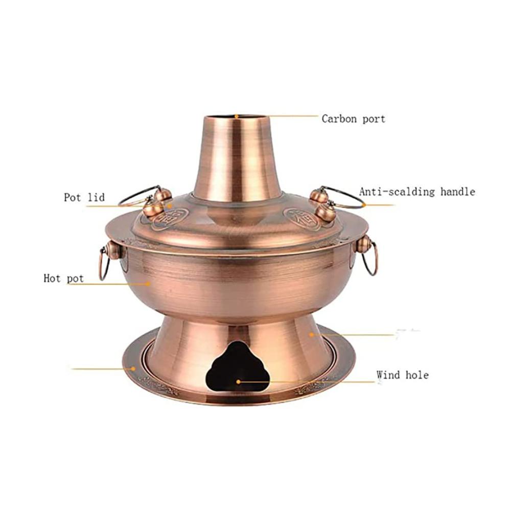 Genießen Sie köstliche Momente mit unseren Fleisch-Fondues! Chinesischer Holzkohle-Hotpot Shabu Hot Pot mit Trennwand – Perfekter Edelstahl-Hot-Pot für 3-7 Personen. Holen Sie sich den authentischen Geschmack mit unserem chinesischen Holzkohle-Shabu-Shabu-Topf mit zwei Geschmacksrichtungen. Ideales Kochgeschirr für Heimpartys
