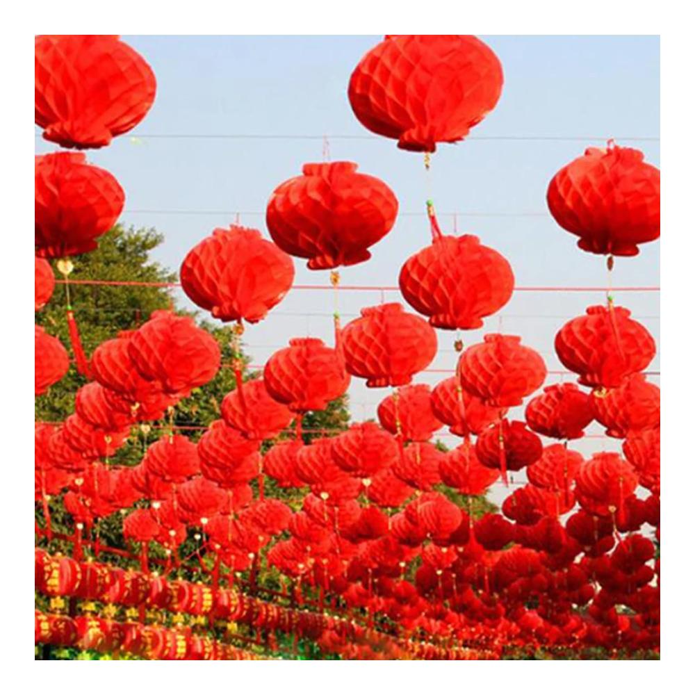 Chinesische Laternen 20 Stück traditionelle rote Papierlaternen für Neujahrsdekoration Festival Hochzeit & Restaurant - Frühlingsfest Deko inkl