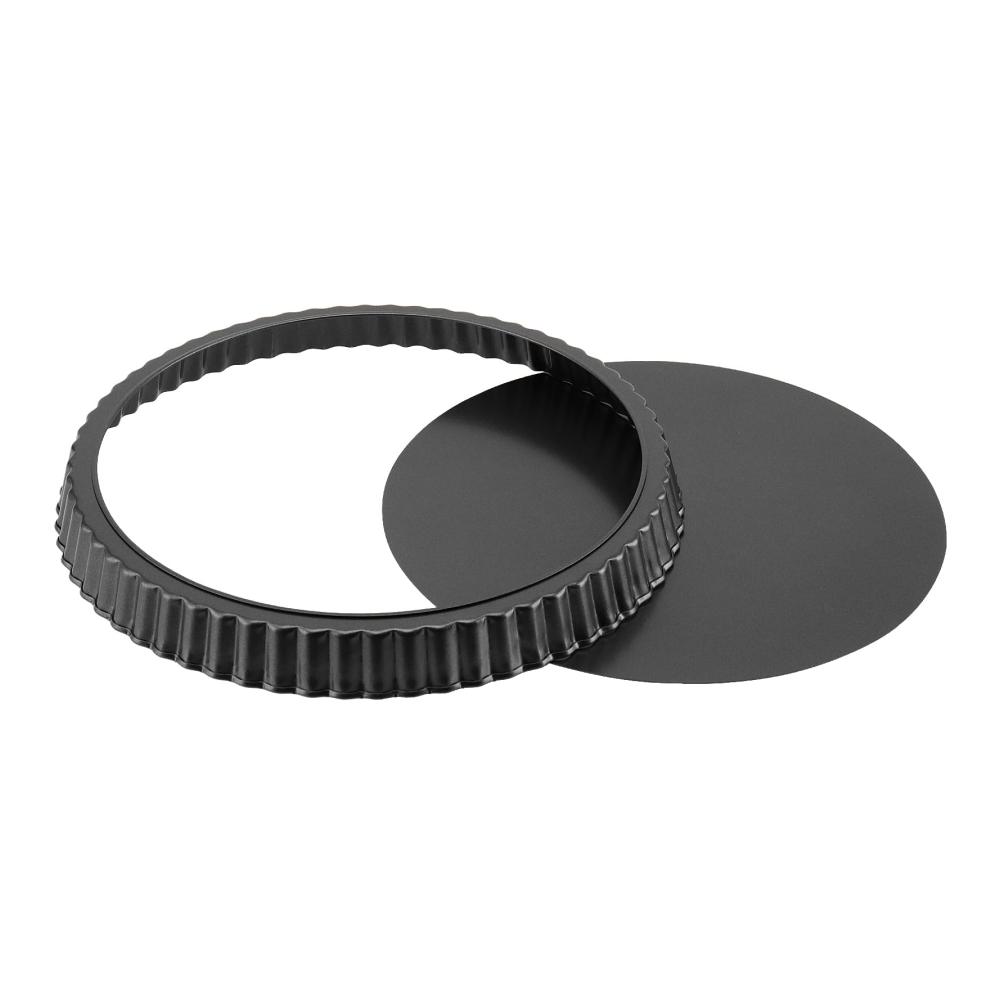 Entdecken Sie die Magie des Backens mit unseren 2 Stück Törtchenformen! Hochwertiger Kohlenstoffstahl 28 cm Durchmesser mit herausnehmbarem Boden für müheloses Entformen. Perfekt für Quiches Torten Kuchen und mehr. Gönnen Sie sich dieses unverzichtbare Backwerkzeug für köstliche Puddings Kekse und Obsttartes. Backen Sie mit Stil und Präzision – Ihre kulinarischen Meisterwerke verdienen die beste Form