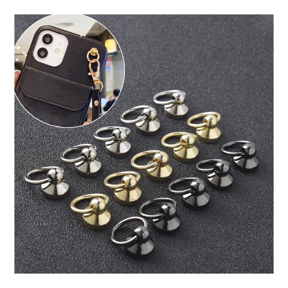 Hochwertiges Zubehör-Set 60 Stück Schraubverschluss Leder Nieten Niet Stud mit Ring für Geldbörse Telefonhülle Handtasche und mehr. Metallknopfnieten für stilvolles Design