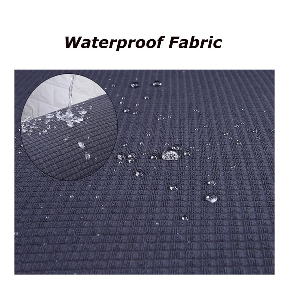 Hochdehnbare gelbe Sitzauflage für Ottomanen | Wasserdichter Schutzbezug für Fußhocker | Waschbarer Staubschutz | Rechteckiges Design | 1 Stück