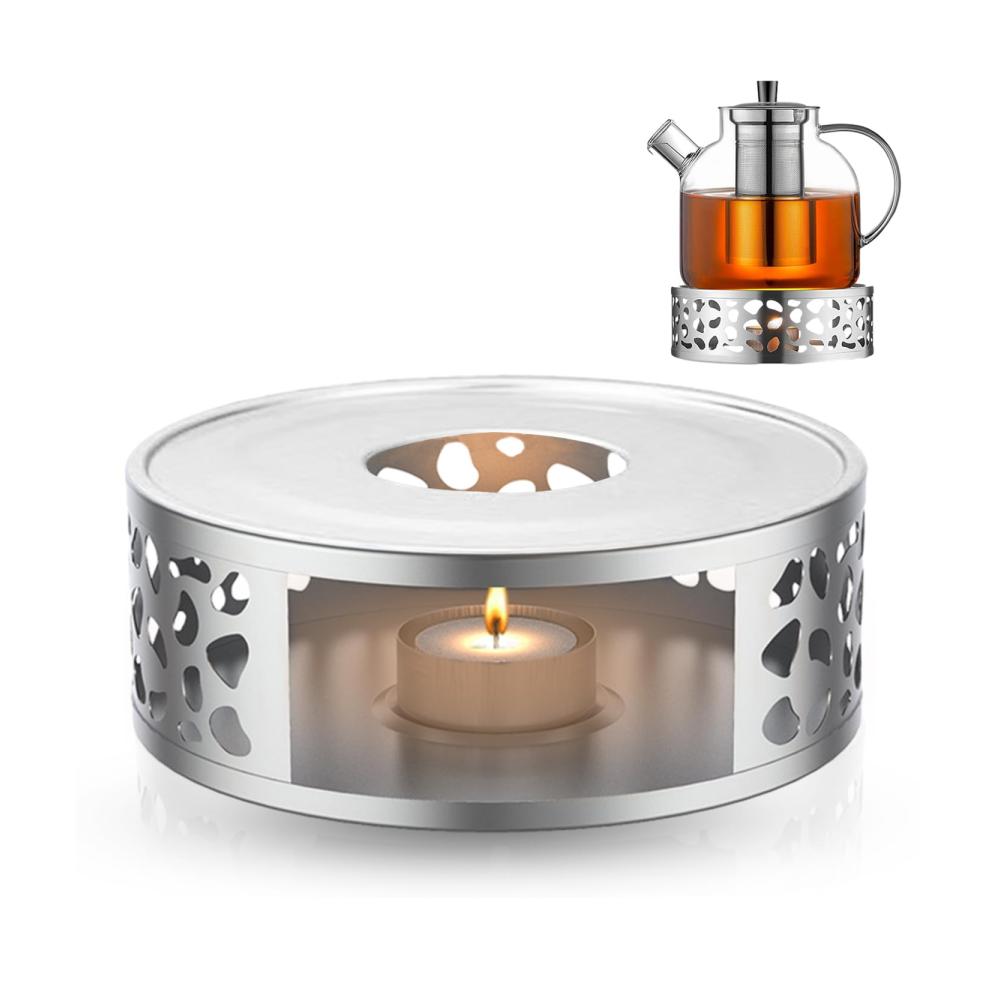 Entdecken Sie den Luxus des Teegenusses Edelstahl Stövchen für Tee & Kaffee - Tee & Kaffeewärmer mit Stil - Perfektes Zubehör für Teekannen und heiße Getr