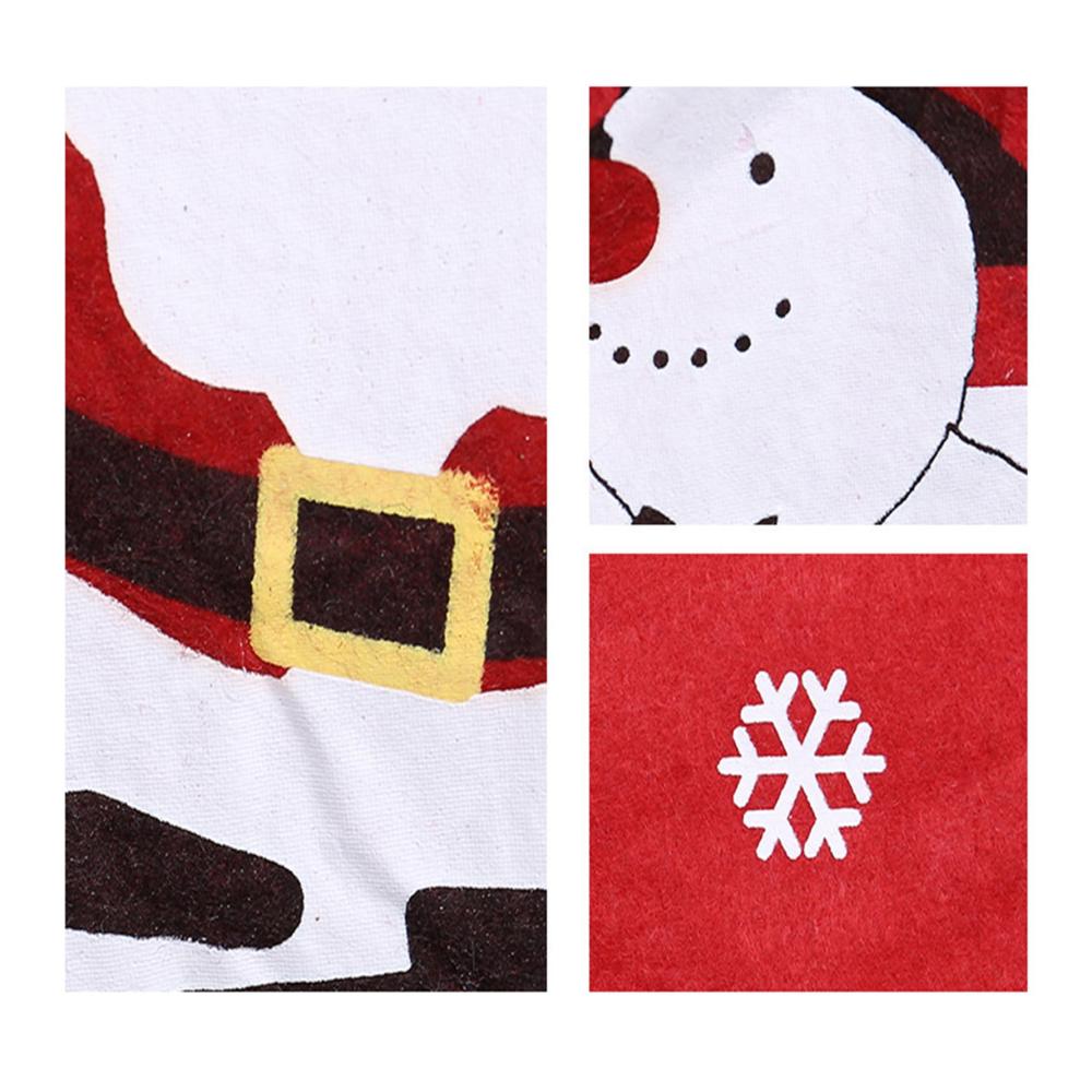 4er Set Niedliche Weihnachts-Stuhlhussen mit Roten Weihnachtsmannmützen für Festliche Esszimmer-Dekoration - Perfekte Hussen für Weihnachtsfeiern und Urlaubssitzungen - Robuste und Stilvolle Stuhllehnenbezüge