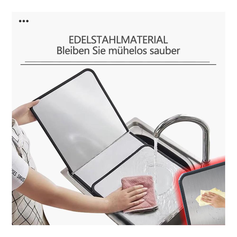 Klappbarer Spritzschutz für Herd und Pfannen | Edelstahl Küchenspritzplatte | Platzsparendes Design | Fettschutz beim Kochen und Braten | 45x50cm Größe | Kochzubehör & Displayschutzfolie inklusive