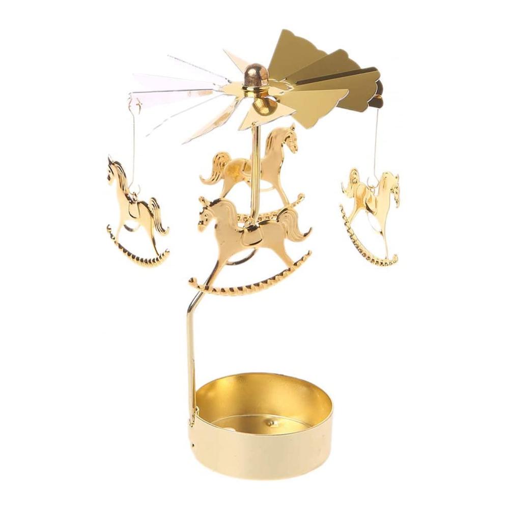 Europäischer Stil Teelichthalter Karussell Kreative Hochzeitsdeko & Geschenkidee – Standlicht & Kerzentablett für stilvolle Ornamente