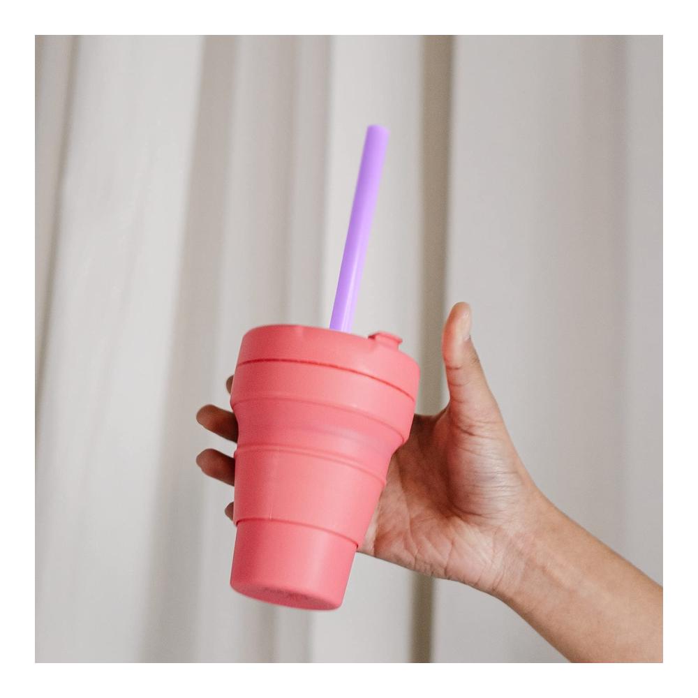 Entdecken Sie DailyTreasures 14er Set Wiederverwendbare Silikon Strohhalme inkl. 2 Reinigungsbürsten - Bunte Bubble Strohhalme für Cocktail Kaffee Saft - Nachhaltig & BPA-frei