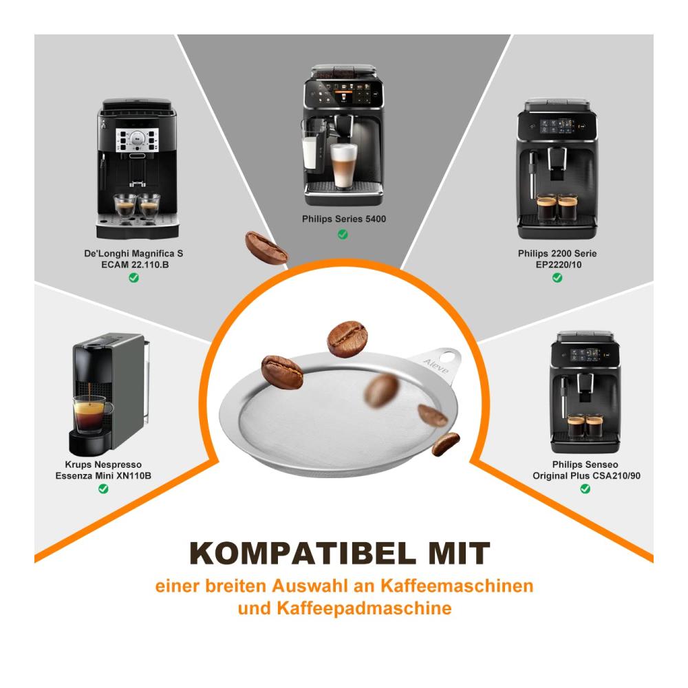 Entdecken Sie den perfekten Kaffeegenuss AIEVE Spritzschutz für Kaffeevollautomaten – 2er Set kompatibel mit Philips 2200 Serie DeLonghi Magnifica und mehr. Verabschieden Sie sich von lästigen Kaffeespritz
