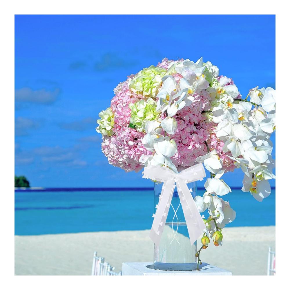 30 Stück Hochzeitsauto Schleifen Set | Weiße Antennenschleifen für Hochzeit & Party Deko | Autoschleifen aus Spitze | Schleifen &
