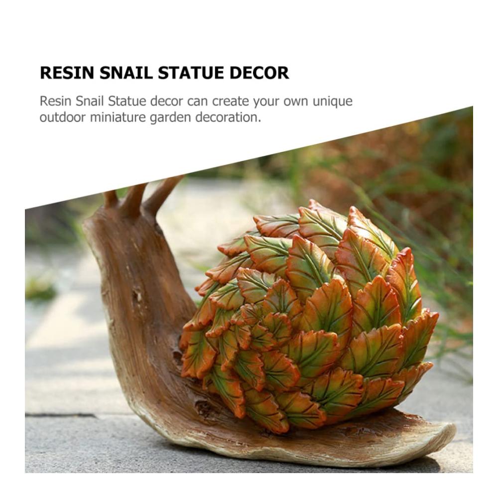Kopfskulpturen Einzigartige Garten-Schnecke-Statue aus Harz – Dekorative Kleine Tier-Skulptur für Zuhause Tischplatte Regal Terrasse Rasen & Garten – Wetterbeständige Outdoor-Dekoration. Verschönern Sie Ihren Außenbereich mit dieser charmanten Schnecke-Figur