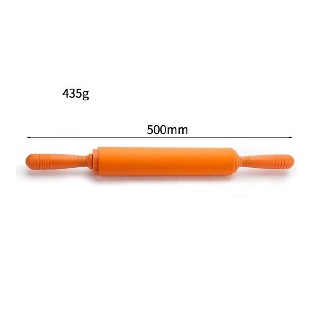 Perfekte Küchenkreationen 50 cm Profi Antihaft-Silikon-Teigroller mit 4 individuell einstellbaren Ringen für müheloses Backen. Ultimative Präzision für köstliche Teige! Backspaß garantiert