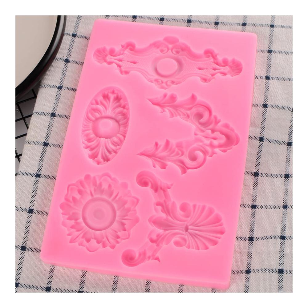 Erstellen Sie mühelos atemberaubende Tortendekorationen! Europäische geprägte Fondant-Kuchen-Silikonform für Gebäck Schokolade Süßigkeiten Eis und mehr. Perfektes DIY-Backwerkzeug für Kuchenformen Mousse und Gebäck. Silikon für professionelle Kuchendekorationen