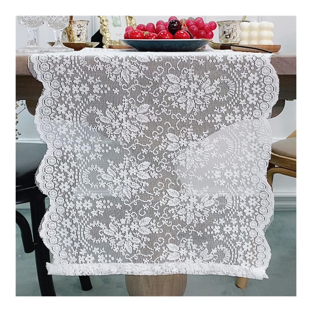 Boho Chic Weiße Spitze Tischläufer – Perfekte Hochzeitsdeko und Party-Dekoration für eine stilvolle Tischpräsentation (30x150