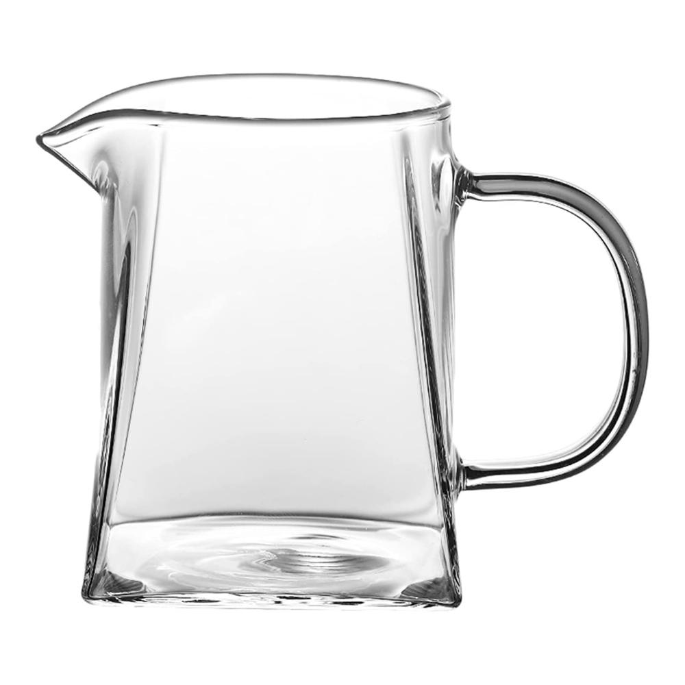 Glas Sauciere quadratisch 520ml - Handgefertigte Servierschale für Kaffee & Tee | Transparente Tropfform mit Thermo-Funktion | Elegantes Serviergeschirr für Genussmomente | Hervorragende Saucenpräsentation