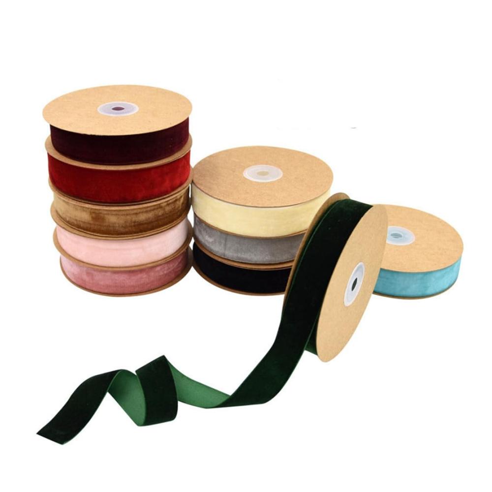 Entdecken Sie Eleganz 10 Meter Samtband 25mm Breite - Einseitiges Dekoband für Schleifen Geschenke und DIY Handwerk - Samt Schwarz - Zierband mit luxuriösem Touch - Hochwertiges Schmuckband