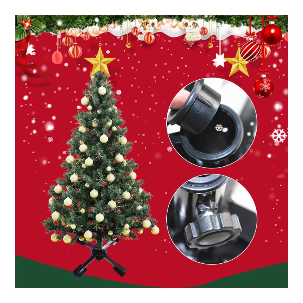 Holen Sie sich den ultimativen Weihnachtszauber mit unserem vielseitigen zusammenklappbaren Weihnachtsbaumständer! Robuster Metallsockel für den perfekten Außenschirmbaum