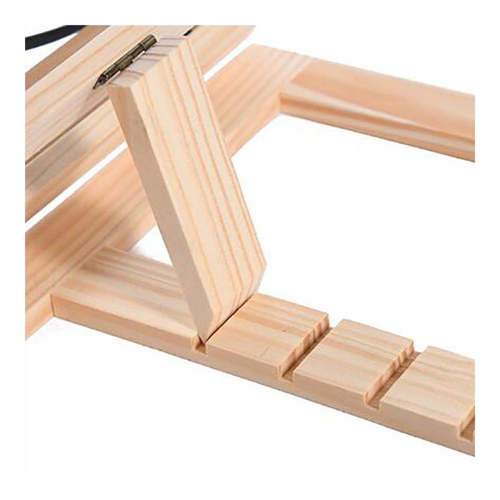Holz Kochbuchständer Buchstützen Set Stilvolle Lesehilfe für Küche & Büro | Verstellbare Neigung Seitenhalter & Rezepthalter | Buchstütze & Leseständer für Kochbücher Notizen | Beige 30.5 * 23