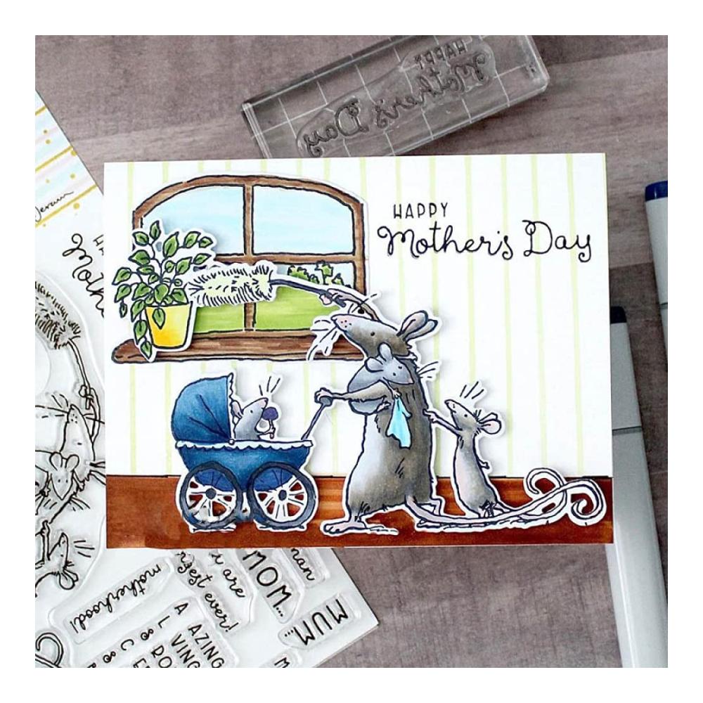 Stanzbögen & Stanzen Kreative Mäuse-Stanzformen für DIY Kartenherstellung Scrapbooking & Basteln. Perfekt für Muttertag Mutterschaft. Metall Stanzschablonen für Papier & mehr