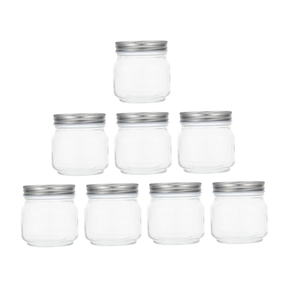 8er Set Vorratsdosen aus Glas mit Deckel - Perfekte Aufbewahrungslösung für Gewürze Snacks & mehr - Luftdichter Vorratsbehälter für Frische & Ordnung in der Küche - Wiederverwendbare Glasbehälter