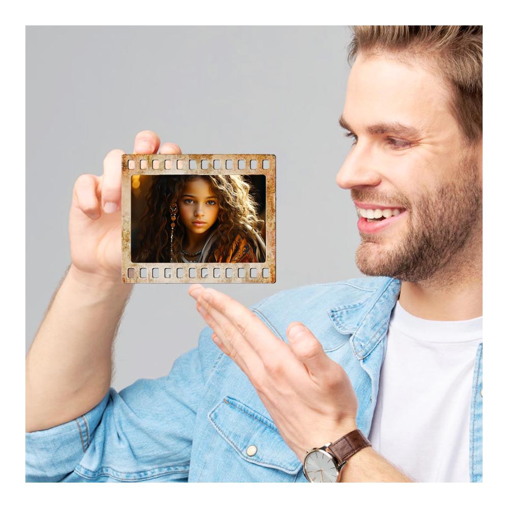 Stanzbögen-Set Vintage Diashow Schablonen für 3D Klassik Filmstreifen und Fotorahmen - Hochwertige Kohlenstoffstahl Stanzmaschine für Scrapbooking DIY-Papierkarten Prägung von Fotopapier und mehr