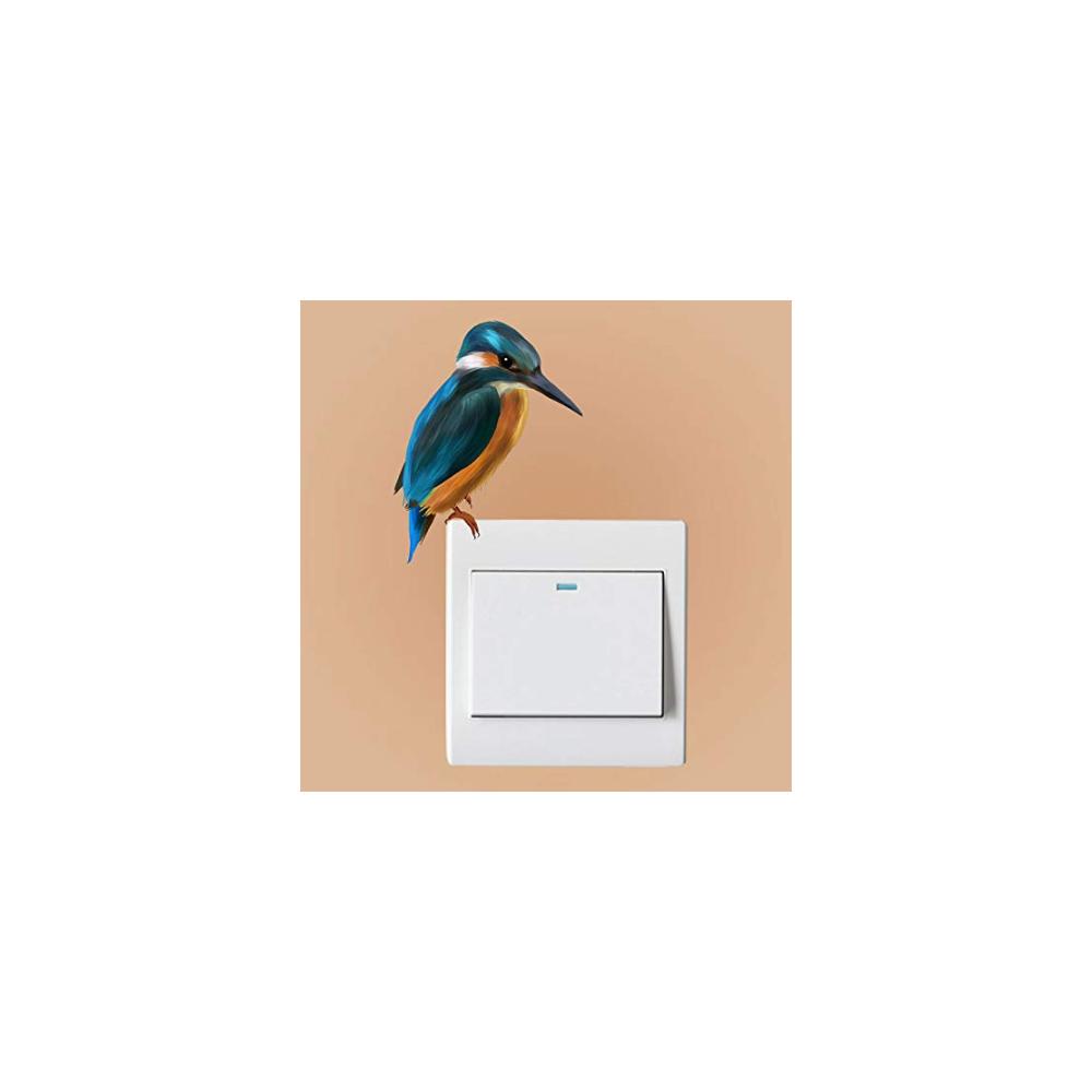 Leuchtender Schalteraufkleber - Kolibri Motiv | Dekorative Wanddeko für Zuhause | Einfache Anwendung und stilvolles Design | Set mit verschiedenen Designs enthalten | Ideal für Kinderzimmer und