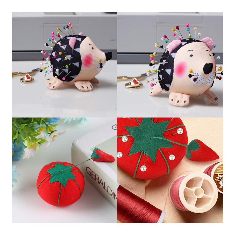 Entzückendes Igel-Nadelkissen Set - 2er Pack Tomatenform Pin-Halter für DIY Handarbeiten. Perfektes Nähzubehör & Bastelwerkzeug für kreative Näharbeiten