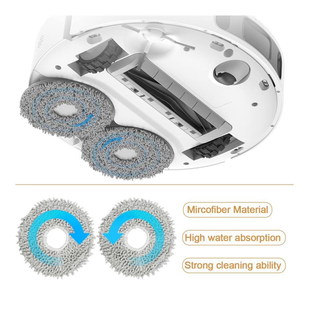 Entdecken Sie das Ultimative Zubehörpaket für Dreame L10s Ultra/L10 Ultra/L10s Pro! Ersatzteile Set für Xiaomi X10 Plus - 1 Bürste 6 HEPA Filter 6 Wischpads 6 Seitenbürsten. Erhalten Sie Spitzenleistung mit hochwertigen Ersatzteilen