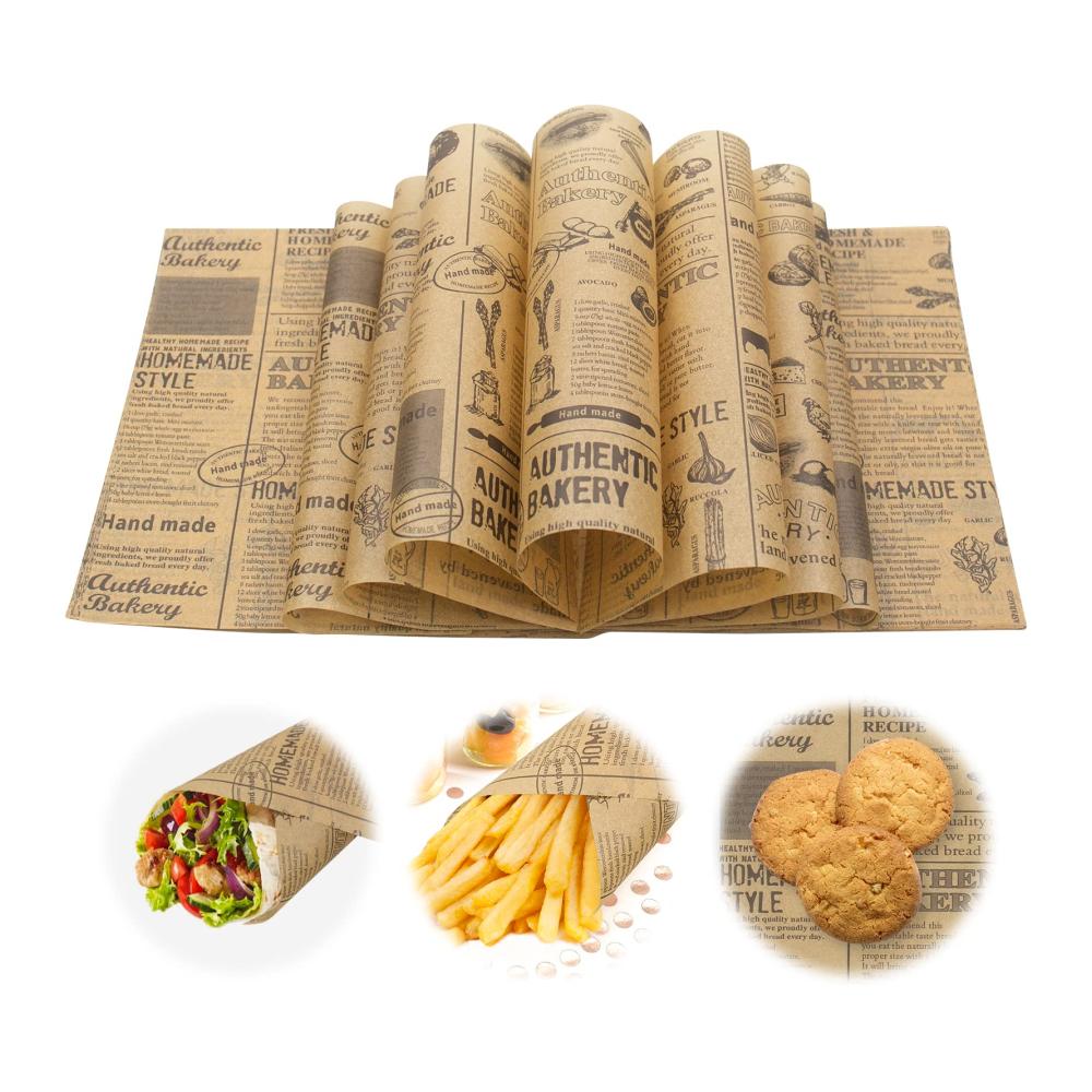 Backpapier 100 Blatt - Wachspapier für Lebensmittel nicht klebrig - Ideal für Backen Grillen Kochen - Für Obst Gemüse Brot Käse und mehr - Praktisches Deli-Papier für Ihre Küche (21 * 21 cm
