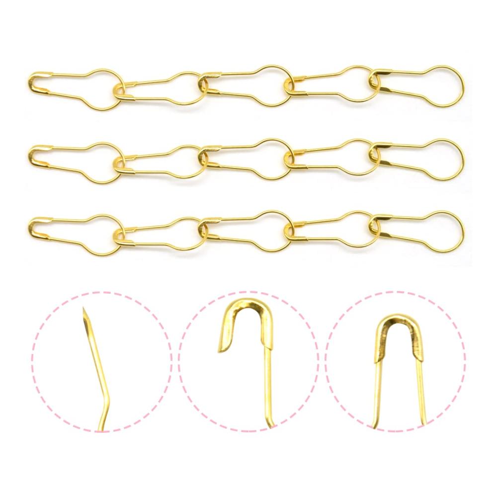 1000 Stück Sicherheitsnadeln Metallkürbisnadel 22mm Birnenförmige Snadeln Calabash Pin für Maschenmarkierer Stricken Nähzubehör(Gold/HL) – Premium-Qualität für präzises Handwerk und DIY-Projekte sicherer Halt für Strick- und Näharbeiten unverzichtbares Zub