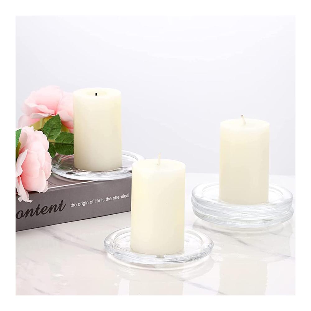Edler Glanz Set mit 10 Glas-Kerzenständern & Glasuntersetzern - Perfekt für Familienessen Geburtstage Hochzeiten & mehr! Stilvoll für Schlafzimmer Küche Wohnzimmer Esszimmer & Badezimmer