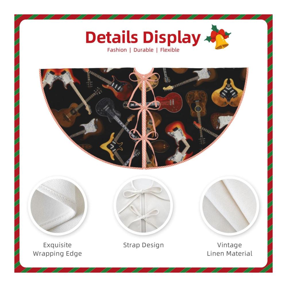 Hübsche Weihnachtsbaumständerhüllen Stilvoller Hanf-Druck für festliche Akzente! Perfekte Ergänzung für Ihre Weihnachtsdek
