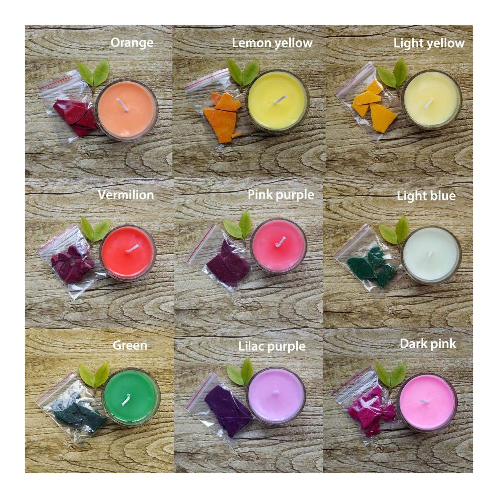 Verleihen Sie Ihren Kerzen Glanz! 24 Farben Kerzenfarbe - Kerzenfarbstoff-Set für DIY Kerzen aus Soja- und Paraffinwachs. Brillante Wachsfarben für kreative Meisterwerke. Inklusive 24 Beutel à 2