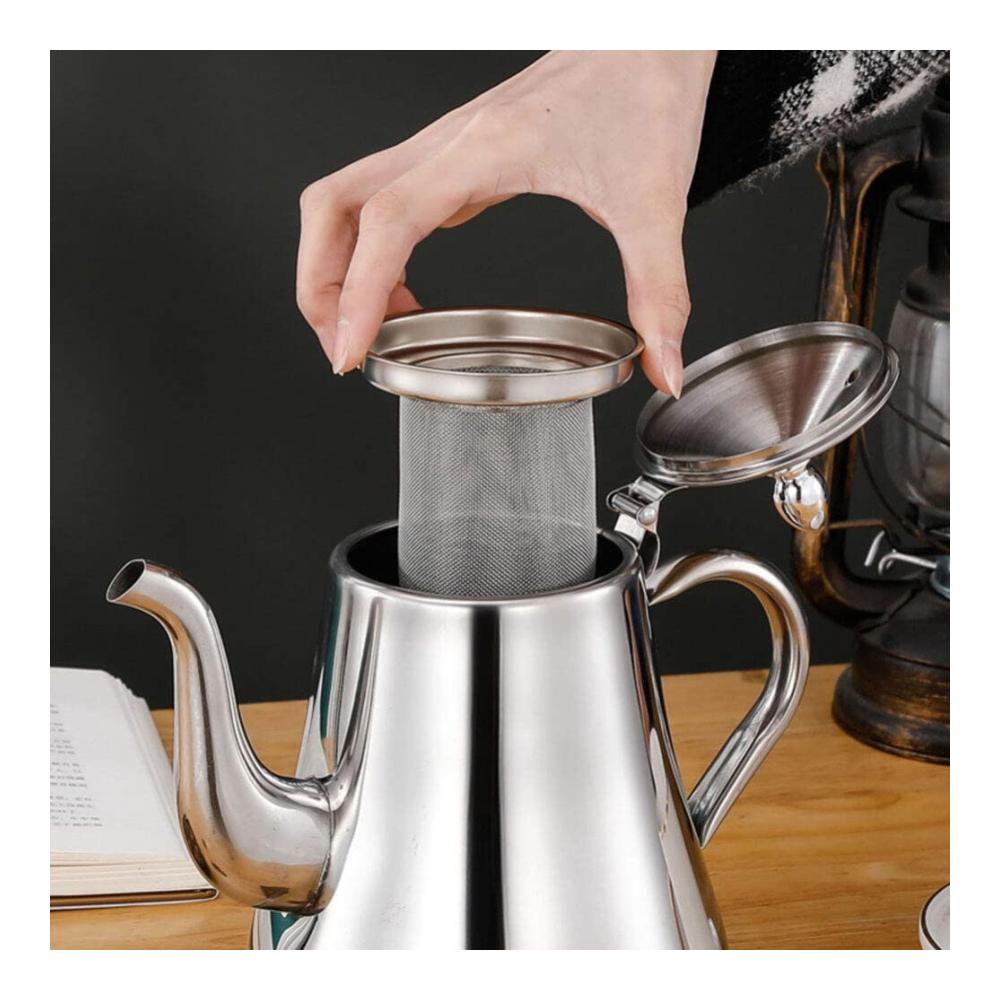 Genießen Sie Ihren Tee perfekt - Hochwertiger Teefilter aus rostfreiem Stahl für lose Blätter und Teebeutel - Wiederverwendbarer Siebeinsatz für Teekanne und Tasse - Ideales Teekugel-Ei-Ers