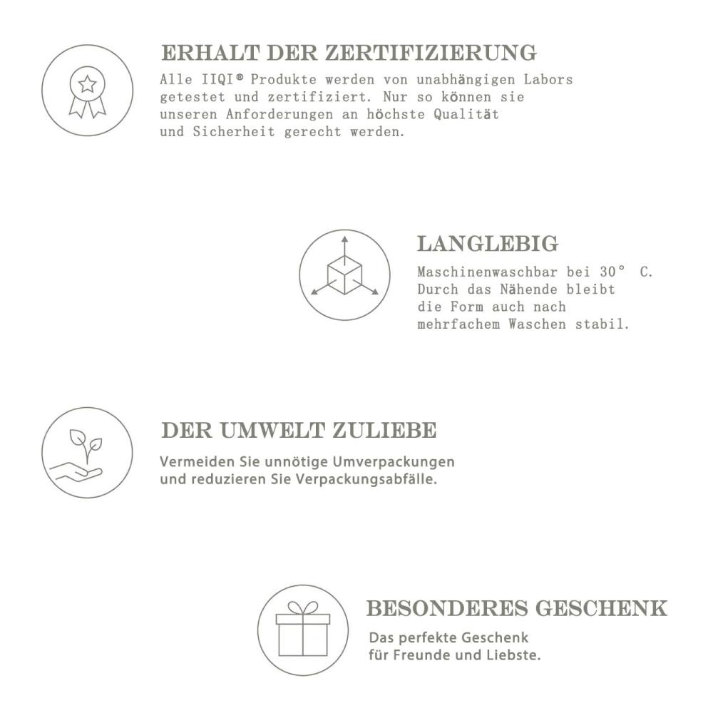 Gemütliches Zierkissen Set | IIQI Geflochtenes Seitenschläferkissen für stilvolle Wohn- und Schlafzimmerdekoration | Handgefertigt | 315cm | In verschiedenen Farben erhältlich