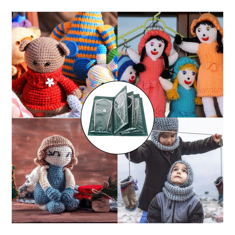 Entdecken Sie das DRERIO 11-teilige Rundstricknadel-Set aus leichtem Edelstahl für präzises Stricken von Socken Ärmeln und kleinen Projekten. Inklusive praktischem Lineal