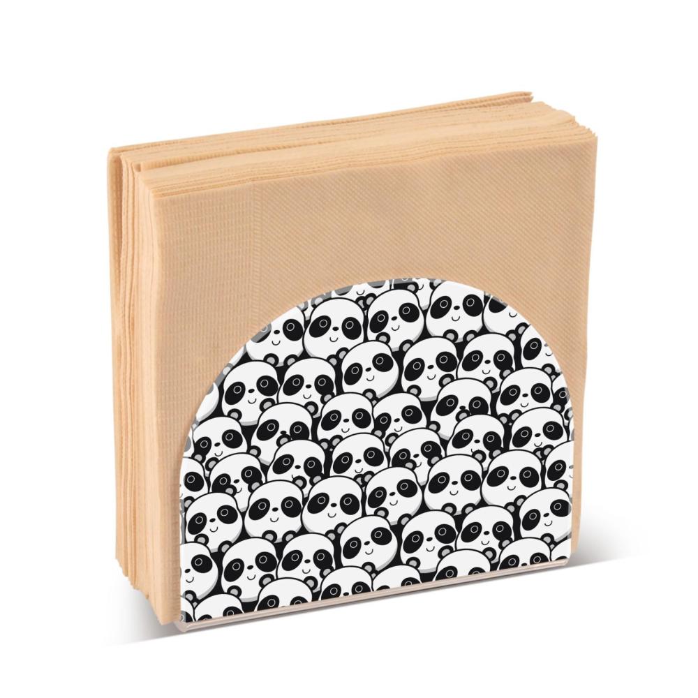 Panda Serviettenhalter - Stylischer Acrylhalter für Papierservietten - Ideal für Cocktails Tische Küchen & Restaurants - Moderner Serviettenspender mit niedlich