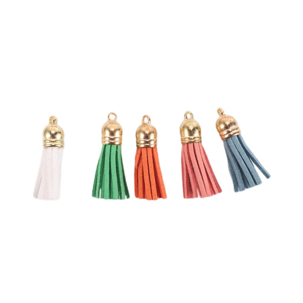 500 Stück Quasten Schlüsselbund Anhänger Set | Bunte LEDer Quasten für DIY Schlüsselbund in 50 Farben | Handgemachte Taschenanhänger für individuelle Gestaltung | Perfekt für Geschenke und Projekte