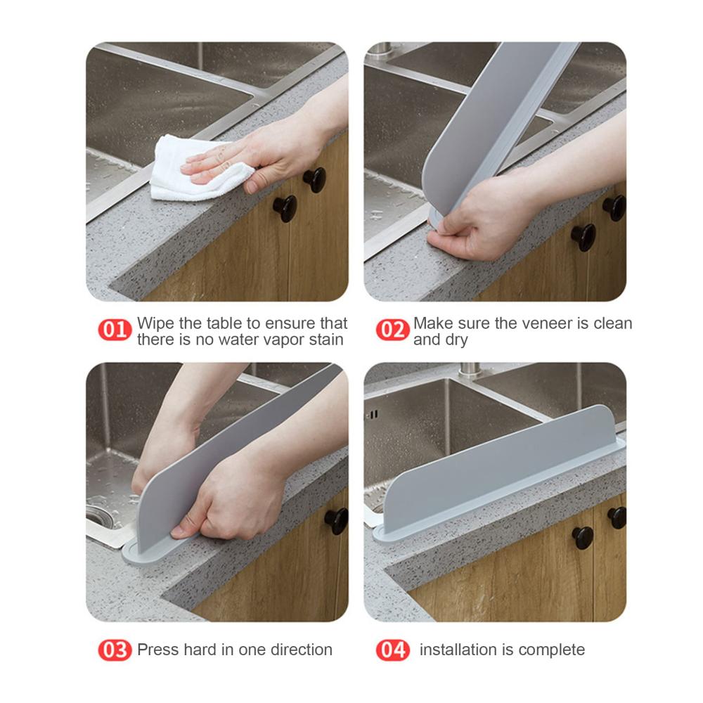 Aoguaro Küchen-Silikon-Spritzschutz Effektive Wasserbarriere für Spülbecken und Inselspülen. Schützt vor Spritzern leicht zu reinigen und wiederverwendbar. Ideal für Küche und Badezimmer