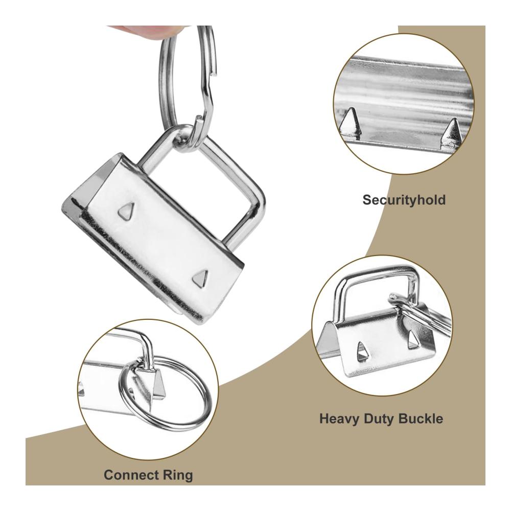 60 Stück Schlüsselband Rohlinge mit Klemmschließeanhängern | DIY Lanyard Hardware Set inkl. Leder Quasten und Schlüsselringen | Perfekt für Handarbeit und DIY-Projekte | Vielseitige Verschlüsse
